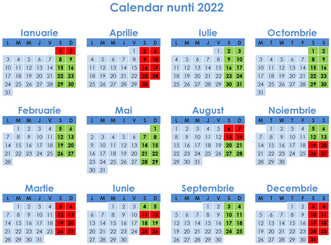 Calendar nunti 2020 ortodox - Cand nu se fac nunti in 2022?
